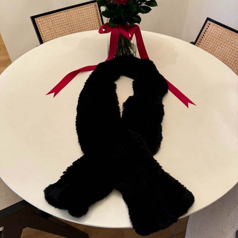 Designer Vince 100% Rabbit Fur Scarf